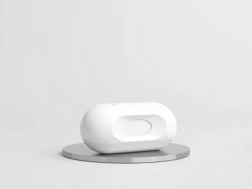 Stilisierte Medizinkapsel mit Kurvendesign